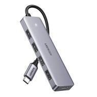 Adapter 4w1 Ugreen Hub USB-C do 4x USB 3.0 + USB-C - Adapter 4w1 Ugreen Hub USB-C do 4x USB 3.0 + USB-C - mdronpl-adapter-4w1-ugreen-hub-usb-c-do-4x-usb-3-0-usb-c-szary-01.jpg