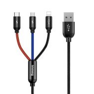Kabel USB Baseus 3w1 USB-C/Lightning/Micro 3.5A 0,3m - Kabel USB Baseus 3w1 USB-C/Lightning/Micro 3.5A 0,3m - mdronpl-kabel-usb-baseus-3w1-usb-c-lightning-micro-3-5a-0-3m-czarny-1.jpg