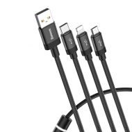 Kabel USB Baseus Data Faction 3w1 3.5A 1.2m czarny - Kabel USB Baseus Data Faction 3w1 3.5A 1.2m czarny - mdronpl-kabel-usb-baseus-data-faction-3w1-typ-c-lightning-micro-3-5a-1-2m-czarny-1.jpg