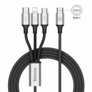 Kabel USB-C Baseus Rapid 3w1 3A 1.2m czarny  - Kabel USB-C Baseus Rapid 3w1 1.2m czarny - mdronpl-kabel-usb-c-baseus-rapid-3w1-typ-c-lightning-micro-3a-1-2m-czarny-1.jpg