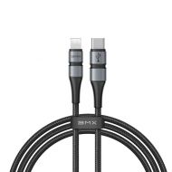 Kabel Baseus BMX Double-deck USB-C do Lightning 18W 1,2m czarno-szary - mdronpl-kabel-usb-c-do-lightning-baseus-bmx-double-deck-mfi-power-delivery-18w-1-2m-czarno-szary-1.jpg