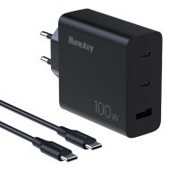 Ładowarka sieciowa HuntKey P100 100W PD + kabel - Ładowarka sieciowa HuntKey P100 100W PD + kabel - mdronpl-ladowarka-sieciowa-huntkey-p100-100w-pd-kabel-01.jpg