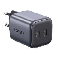 Ładowarka sieciowa UGreen CD294 USB-C GaN 45W - Ładowarka sieciowa UGreen CD294 USB-C GaN 45W - mdronpl-ladowarka-sieciowa-ugreen-cd294-2x-usb-c-gan-pd3-0-qc4-0-45w-szary-01.jpg