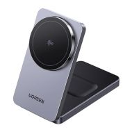Magnetyczna ładowarka bezprzewodowa 2w1 Ugreen W706 MagSafe 15W (czarna) - Magnetyczna ładowarka bezprzewodowa 2w1 Ugreen W706 MagSafe 15W (czarna) - mdronpl-magnetyczna-ladowarka-bezprzewodowa-2w1-ugreen-w706-magsafe-w706-15w-czarna-01.jpg