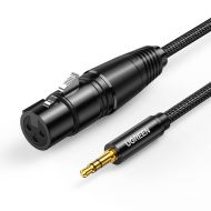 Kabel Ugreen AV182 XLR żeński do jack 3.5 męski 2m - Kabel Ugreen AV182 XLR żeński do jack 3.5 męski 2m - mdronpl-ugreen-av182-kabel-xlr-zenski-do-jack-3-5-meski-2m-czarny-01.jpg