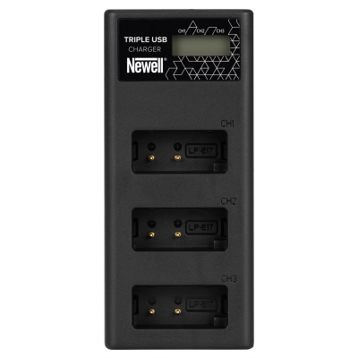 Ładowarka trzykanałowa Newell CD-USB-C do akumulatorów LP-E17 do Canon