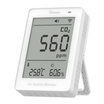 Miernik jakości powietrza WiFi LCD Sonoff AirGuard CO2 SAWF-08P Miernik jakości powietrza WiFi LCD Sonoff AirGuard CO2 SAWF-08P