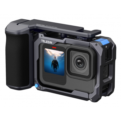 Ramka montażowa z gripem Telesin S6-FMS-26-TGP do GoPro Hero 9/10/11/12/13 Ramka montażowa z gripem Telesin S6-FMS-26-TGP do GoPro Hero 9/10/11/12/13