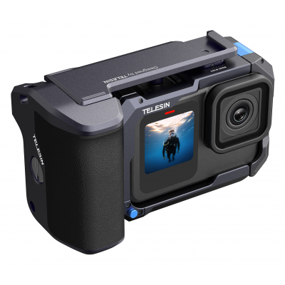 Ramka montażowa z gripem Telesin S6-FMS-26-TGP do GoPro Hero 9/10/11/12/13 Ramka montażowa z gripem Telesin S6-FMS-26-TGP do GoPro Hero 9/10/11/12/13