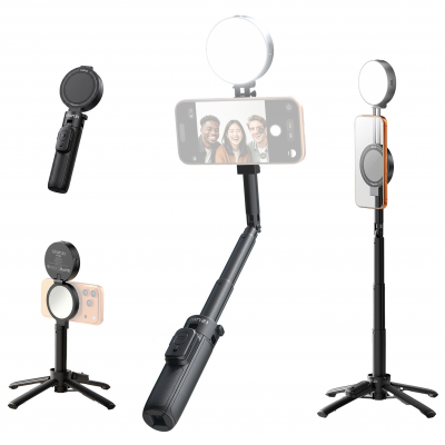 Selfie stick Ulanzi MT40 z lampą LED WB(2500K-8500K)