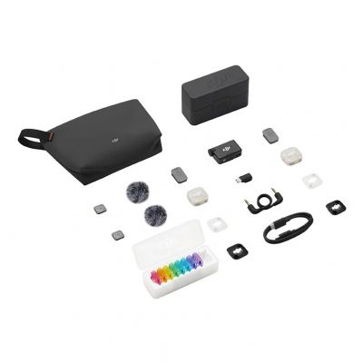 System mikrofonów bezprzewodowych DJI Mic Mini 2S 2TX, 1RX i etui ładujące System mikrofonów bezprzewodowych DJI Mic Mini 2S 2TX, 1RX i etui ładujące