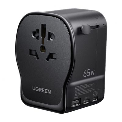 Uniwersalny adapter podróżny/ładowarka sieciowa Ugreen S550 65W Uniwersalny adapter podróżny/ładowarka sieciowa Ugreen S550 65W