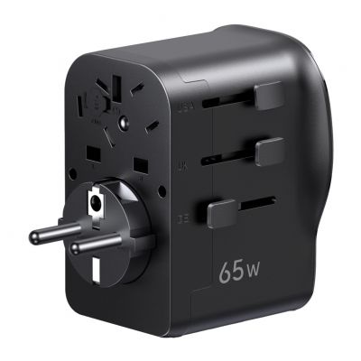 Uniwersalny adapter podróżny/ładowarka sieciowa Ugreen S550 65W Uniwersalny adapter podróżny/ładowarka sieciowa Ugreen S550 65W