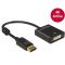 Adapter Displayport(M) 1.2-DVI(F)(24+5) na kablu aktywny czarny 12cm Delock