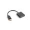 Adapter Displayport(M) 1.2-HDMI(F) na kablu 10cm czarny Lanberg