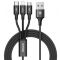 Kabel USB Baseus Rapid 3w1 1.2m czarny