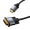 Kabel HDMI - DVI Baseus Enjoyment Series 4K 1m szary