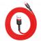 Kabel Lightning USB Baseus Cafule 2A 3m czerwony