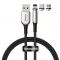 Kabel magnetyczny USB-C microUSB Lightning Baseus Zinc 2A 1m czarny