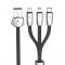 Kabel USB Baseus Rapid 3w1 3A 1.2m czarny