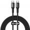 Kabel Baseus Halo USB-C QC 3.0 3A czarny 2m