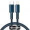 Kabel USB-C do Lightning Baseus High Density Braided 20W 5A PD 1m niebieski