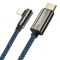 Kabel USB-C do Lightning kątowy Baseus Legend Series PD 20W 1m niebieski