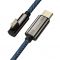 Kabel USB-C do Lightning kątowy Baseus Legend Series PD 20W 2m niebieski