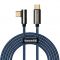 Kabel USB-C do USB-C kątowy Baseus Legend Series PD 100W 2m niebieski