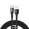 Kabel USB-C LED Baseus Halo Huawei SuperCharge, 5A/40W 2m czarny