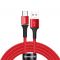 Kabel USB-C LED Baseus Halo Huawei SuperCharge, 5A/40W 2m czerwony