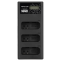 Ładowarka trzykanałowa Newell CD-USB-C do akumulatorów EN-EL14 do Nikon