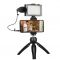 Zestaw do nagrywania live Puluz PKT3132B statyw + lampa LED + mikrofon + klamra na telefon