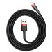 Kabel Lightning USB Baseus Cafule 2A 3m czarno-czerwony, Złącze: USB - Apple Lightning, Długość kabla: 3 m