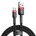Kabel USB-C Baseus Cafule 2A 3m czerwono-czarny, Złącze: USB - USB typ C, Długość kabla: 3 m