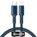 Kabel USB-C do Lightning Baseus High Density Braided 20W 5A PD 1m niebieski, Złącze: USB typ C - Apple Lightning, Długość kabla: 1 m